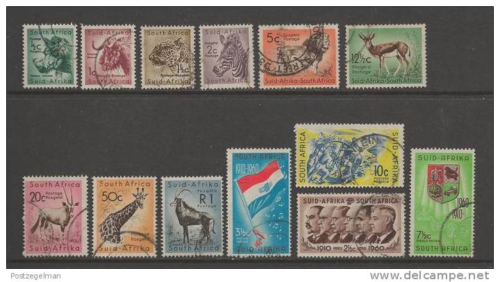 SOUTH AFRICA UNION 1961 Used Stamp(s) Definitives Wild Animals  (values In Rand  Nr. 184-196  #12202 - Used Stamps