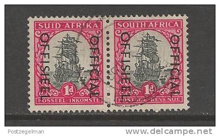 SOUTH AFRICA UNION 1950 Used Official Stamp(s) 1 Pair  Of  "hyphenated " 6d Nr. O-39 #12225 - Used Stamps