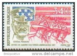 France 1987 (YT 2477) - John Pershing, Entrée Des USA En Guerre / USA Enter Into The War (1917) - MNH - WW1