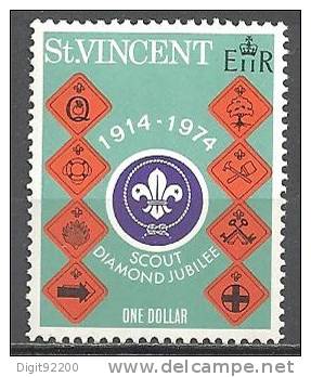 1 W Valeur Unused, Non Oblitérée - ST. VINCENT - DIAMOND JUBILEE 1974 - N° 1055-24 - St.Vincent & Grenadines