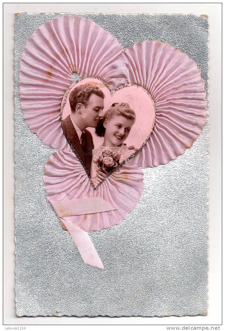 FANTAISIE COUPLES :  Pour Ste Catherine " Couple Découpis Tulle Soie - Saint-Catherine's Day