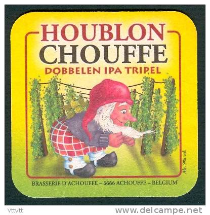 * Sous-Bock : CHOUFFE HOUBLON, Dobbelen Ipa Tripel, Brasserie D'Achouffe, Belgium, World Beer Awards 2010... - Sous-bocks