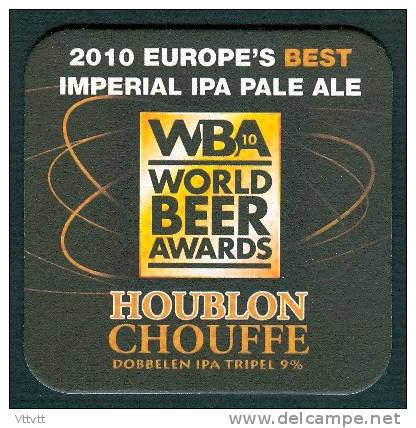 * Sous-Bock : CHOUFFE HOUBLON, Dobbelen Ipa Tripel, Brasserie D'Achouffe, Belgium, World Beer Awards 2010... - Sous-bocks