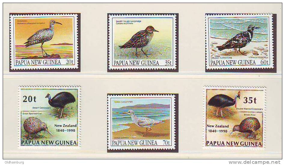 213bd: Zwei Vogelserien Aus Papua Neuguinea ** - Kiwis