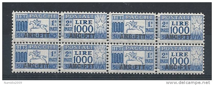 1954 TRIESTE A CAVALLINO QUARTINA 26/I MNH ** - RR8815 - Paketmarken/Konzessionen