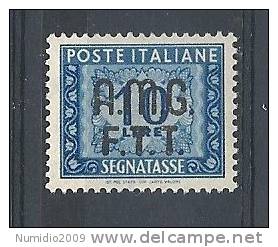 1947-49 TRIESTE A SEGNATASSE 10 LIRE GOMMA BICOLORE NO LINGUELLA - RR8818-2 - Portomarken