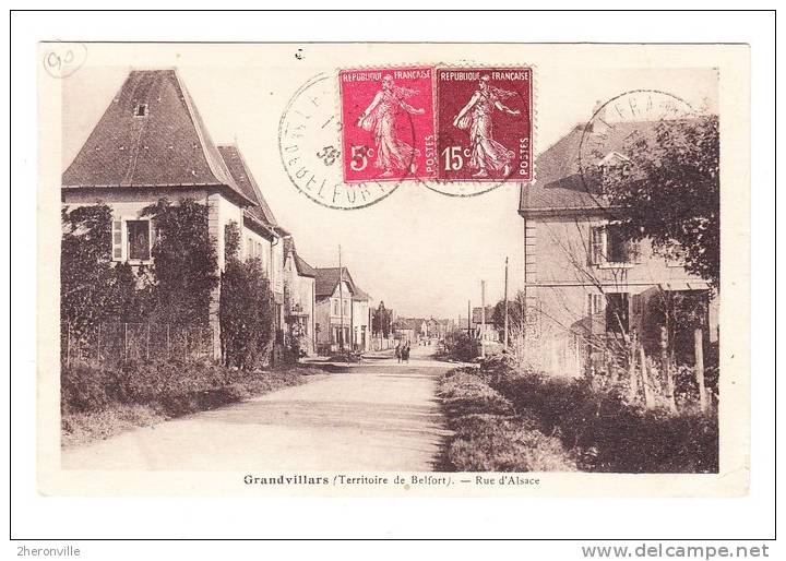 CPA - GRANDVILLARS - Rue D´ Alsace - 1936 - Grandvillars