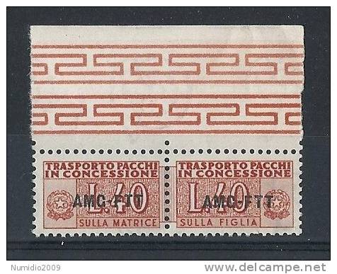 1953 TRIESTE A PACCHI IN CONCESSIONE 40 £ MNH ** - 8829-2 - Postpaketen/concessie
