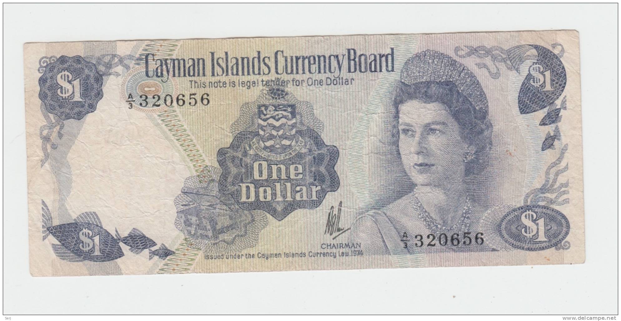 CAYMAN ISLANDS 1 Dollars 1971 VF P 1c 1 C - Kaaimaneilanden