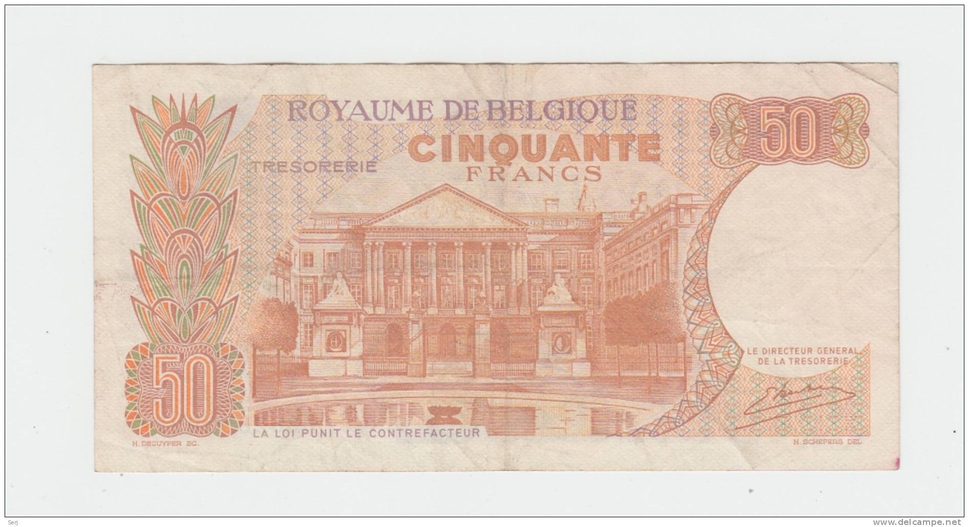 BELGIUM 50 FRANCS 1966 VF P 139 - Sonstige & Ohne Zuordnung