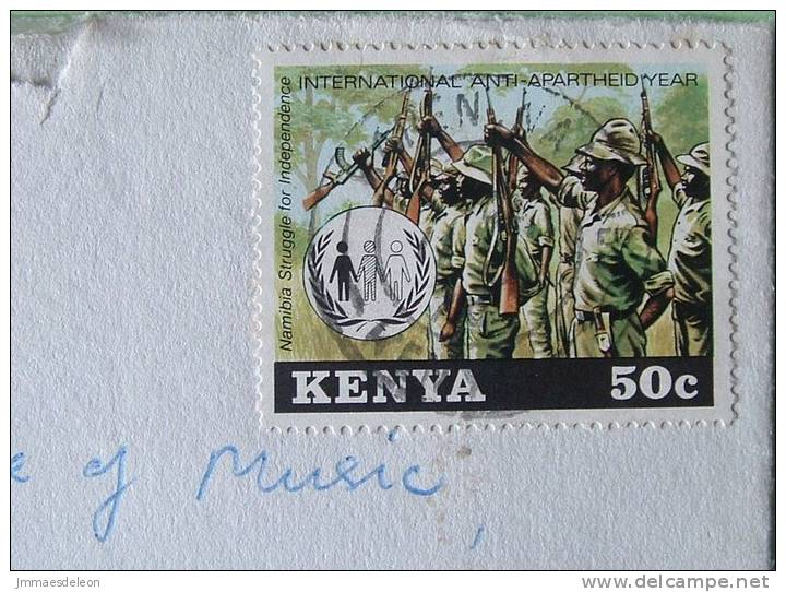 Kenya 1979 Cover To Nairobi - Soldiers And Emblem Anti-apartheid Year - Kenya (1963-...)