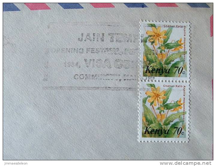 Kenya 1983 Cover To England UK - Flowers - Kenya (1963-...)