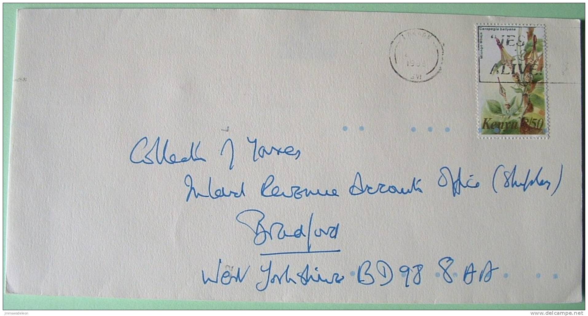 Kenya 1983 Cover To England UK - Flowers - Kenia (1963-...)