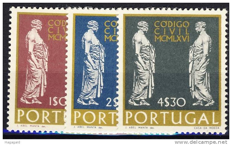 #Portugal 1967. Codigo Civil. Michel 1033-35. MNH(**) - Unused Stamps
