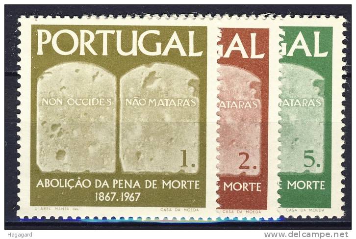 #Portugal 1967. Death Penality. Michel 1046-48. MNH(**) - Nuovi