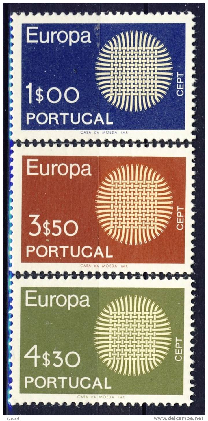 #Portugal 1970. EUROPE/CEPT. Michel 1092-94. MNH(**) - Nuovi