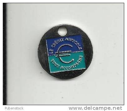 Jeton De Caddie "CREDIT AGRICOLE" - Trolley Token/Shopping Trolley Chip