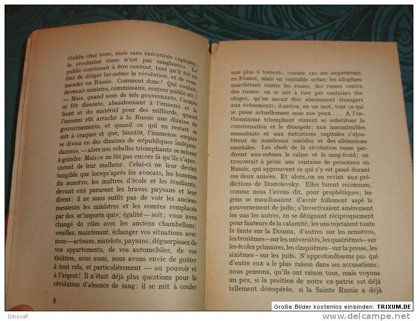 L'Âme Russe D'Après Dostoiévsky SELTEN 1923, 226 Seiten, Monseigneur Antoine - Altri & Non Classificati