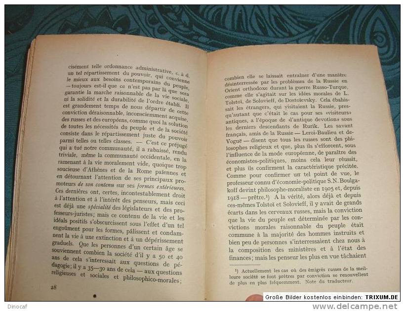 L'Âme Russe D'Après Dostoiévsky SELTEN 1923, 226 Seiten, Monseigneur Antoine - Altri & Non Classificati