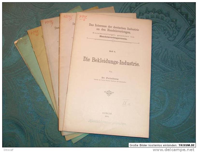 Das Interesse D. Dt. Industrie An D. Handelsverträgen, Berlin, 1901-1902, Fotos - Altri & Non Classificati