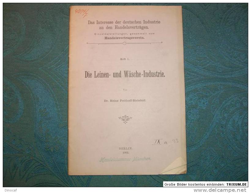 Das Interesse D. Dt. Industrie An D. Handelsverträgen, Berlin, 1901-1902, Fotos - Altri & Non Classificati