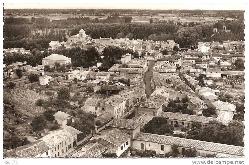 VERDUN SUR GARONNE - VUE GENERALE AERIENNE - CPSM PETIT FORMAT - Verdun Sur Garonne