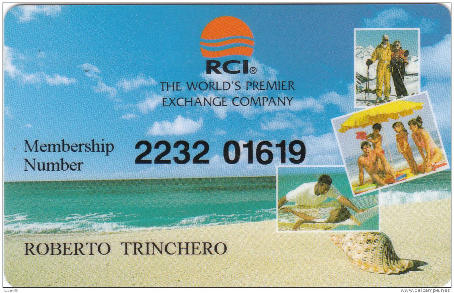 RCI - THE WORLD'S PREMIER EXCHANGE COMPANY - MEMBERSHIP - - Credit Cards (Exp. Date Min. 10 Years)