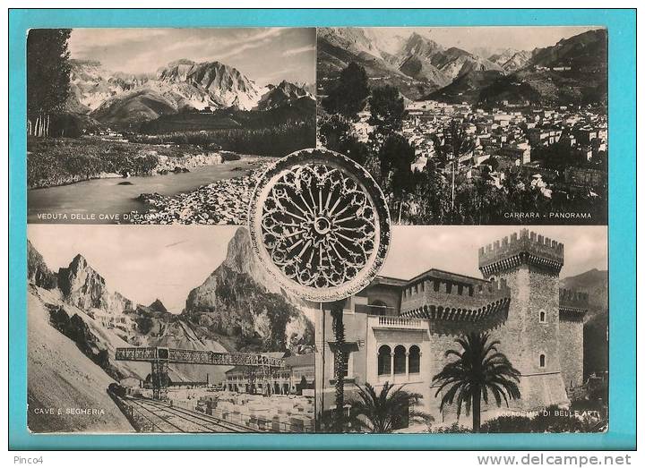 CARRARA VEDUTINE CARTOLINA FORMATO GRANDE VIAGGIATA NEL 1951 - Carrara