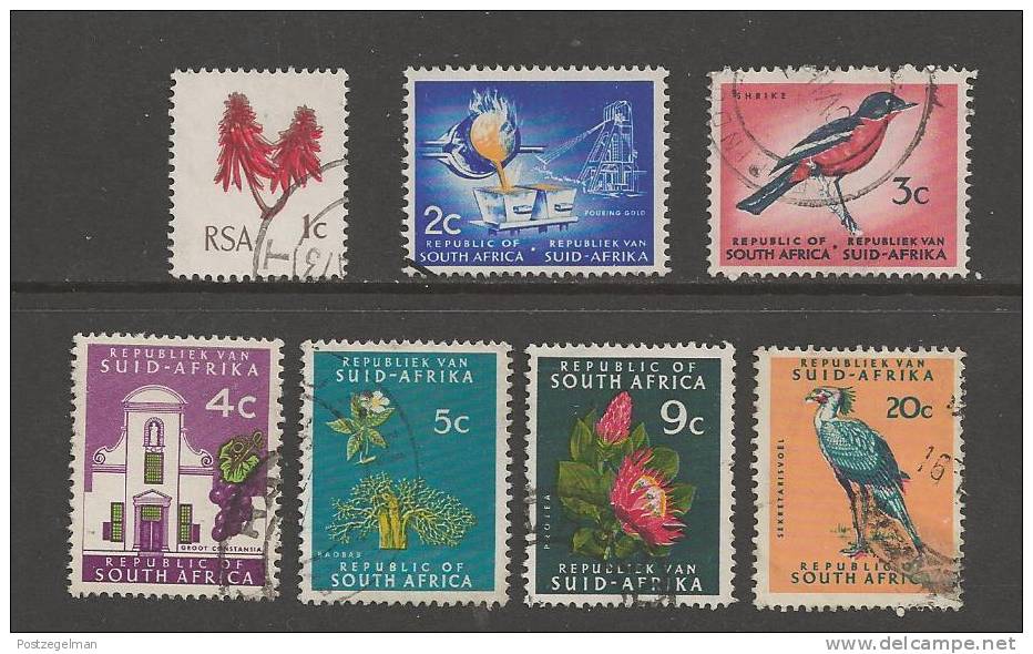 SOUTH AFRICA REPUBLIC  1972 Used Stamp(s) Definitives Wmk Phosfor Nr(s) 315-321# 12231 - Oblitérés