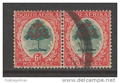 SOUTH AFRICA UNION  1933 Used Pair Stamp(s)  "hyphenated"6d Type II Nr. 60  #12253 - Gebruikt