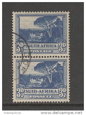 SOUTH AFRICA UNION  1947 Used Pair Stamp(s) Definitives 3d Dull Blue Nr. 116  #12266 - Gebruikt