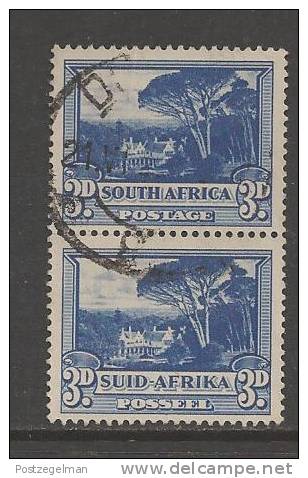 SOUTH AFRICA UNION  1947 Used Pair Stamp(s) Definitives 3d  Blue Nr. 116a  #12267 - Gebruikt