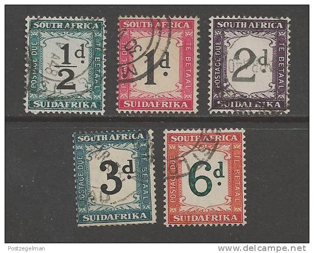 SOUTH AFRICA UNION  1932 Used Postage Due  Stamp(s) Complete Serie P24-28  #12300 - Gebruikt
