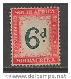 SOUTH AFRICA UNION  1932 Used Postage Due  Stamp(s) 6d Green-orange Nr. 28a  #12301 - Gebraucht