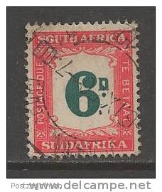 SOUTH AFRICA UNION  1948 Used Postage Due  Stamp(s) 6d Dark Green-orange Nr.p37 #12306 - Gebraucht