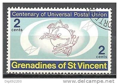 1 W Valeur Oblitérée, Used - GRENADINES Of St VINCENT * 1974 - 100th. U.P.U. - N° 1055-29 - St.Vincent & Grenadines