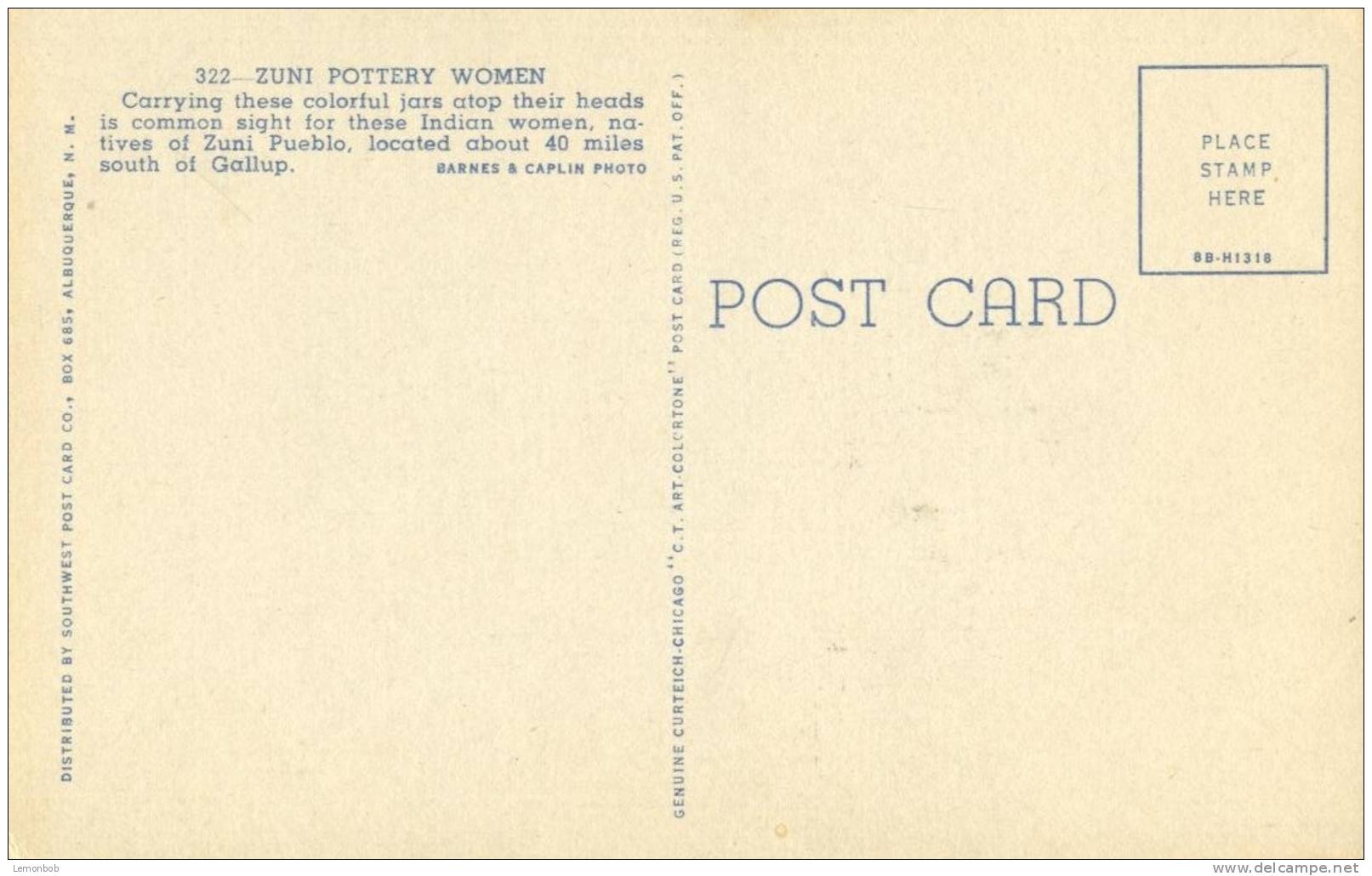 USA – United States – Zuni Pottery Women, Zuni Pueblo, South Of Gallup, Unused Linen Postcard [P4644] - Sonstige & Ohne Zuordnung