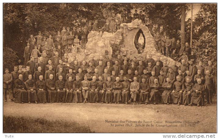 NOVICIAT DES PRETRES DU SACRE-COEUR BRUGELETTE 30/07/1927 JUBILE DE LA CONGREGATION - Brugelette