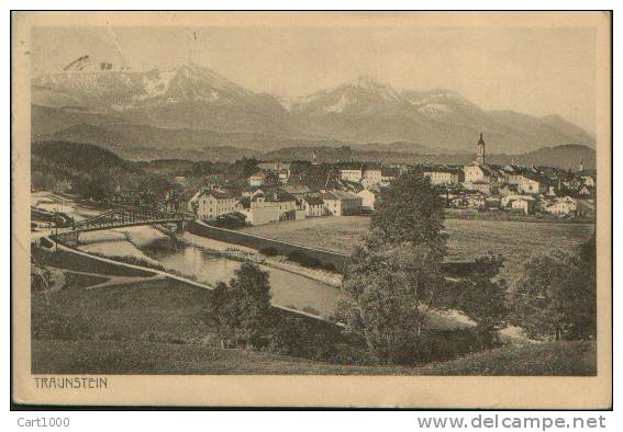 TRAUNSTEIN 1920 MIT STEMPEL BAYERN MIT AUFDRUCK - Traunstein