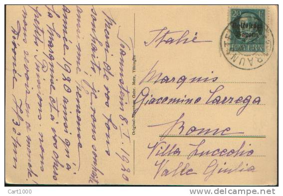 TRAUNSTEIN 1920 MIT STEMPEL BAYERN MIT AUFDRUCK - Traunstein