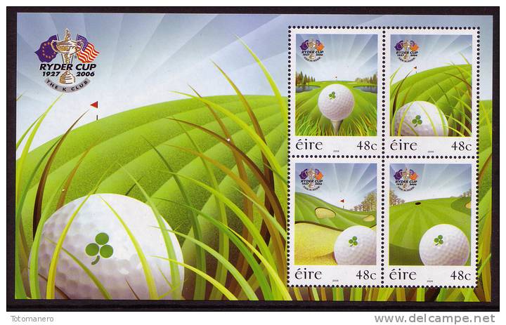 IRELAND/Irland/Eire 2006 GOLF Ryder Cup Minisheet** - Blocks & Sheetlets