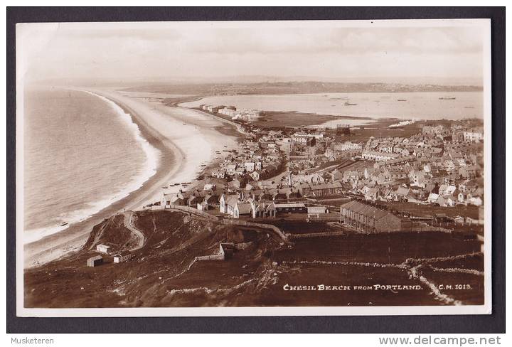 United Kingdom PPC Chesil Beach From Portland Sunray Series DORCHESTER 1950 To Denmark Real Photo Véritable - Andere & Zonder Classificatie