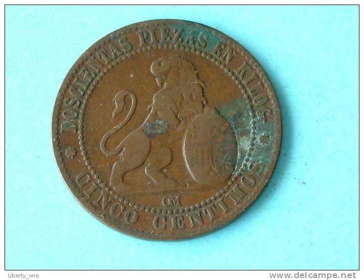 1870 OM - 5 CENTIMOS / KM 662 ( For Grade, Please See Photo ) ! - Premières Frappes