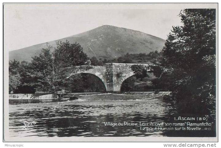 CPSM 64 - Ascain - Le Pont Romain Sur La Nivelle - Ascain