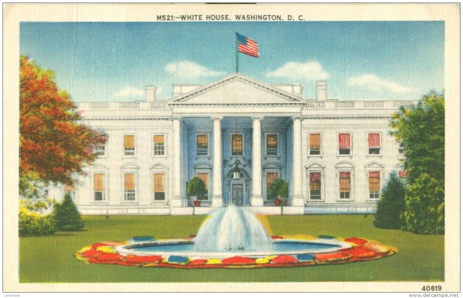 USA – United States – White House, Washington D.C. 1953 Used Linen Postcard [P4686] - Washington DC