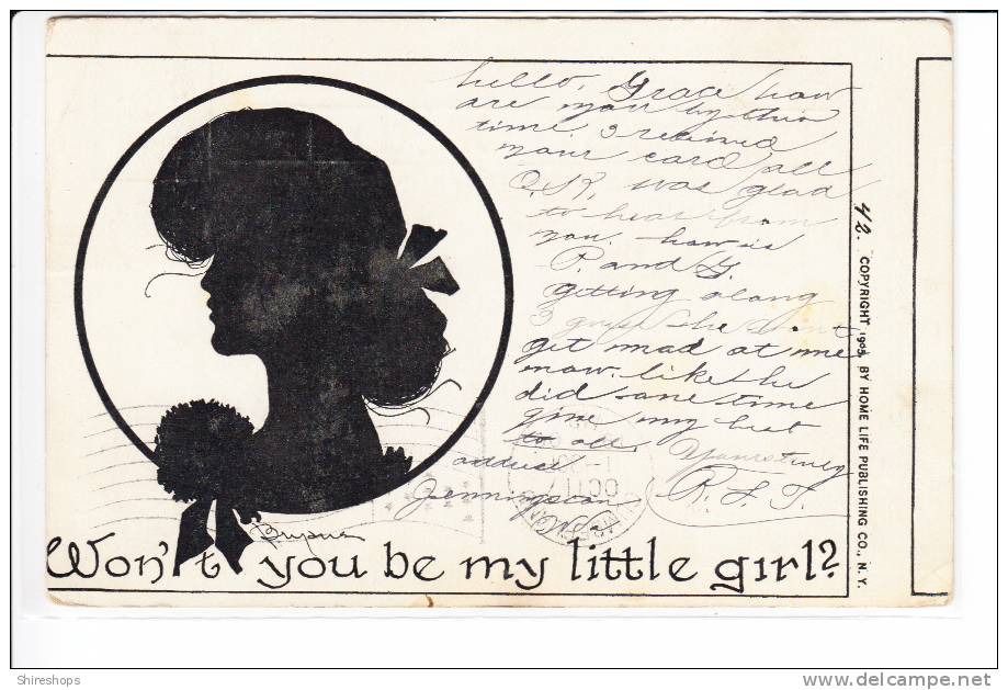 Silhouette Wont You Be My Little Girl 1906 - Silhouette - Scissor-type