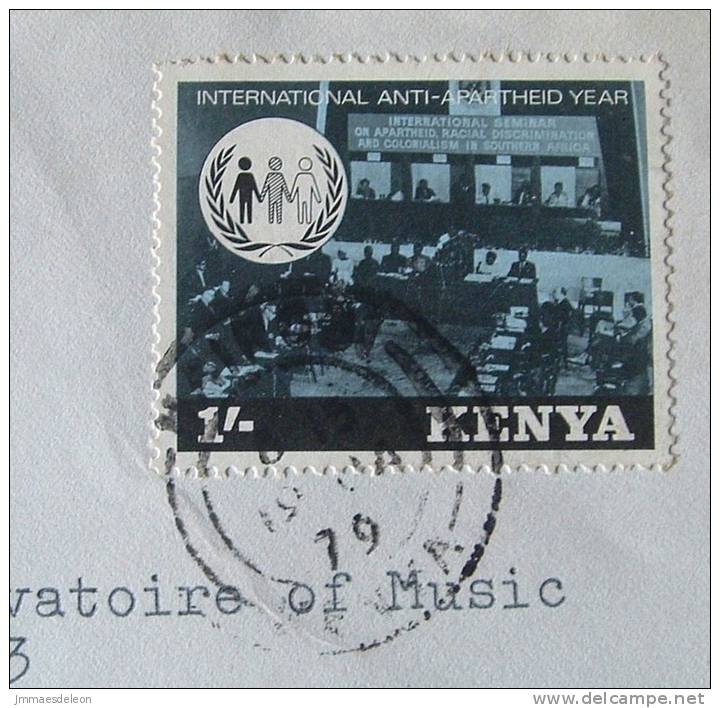 Kenya 1989 Cover To Nairobi - Anti-Apartheid Year - Racism -  Austrian Embassy Sender - Kenya (1963-...)