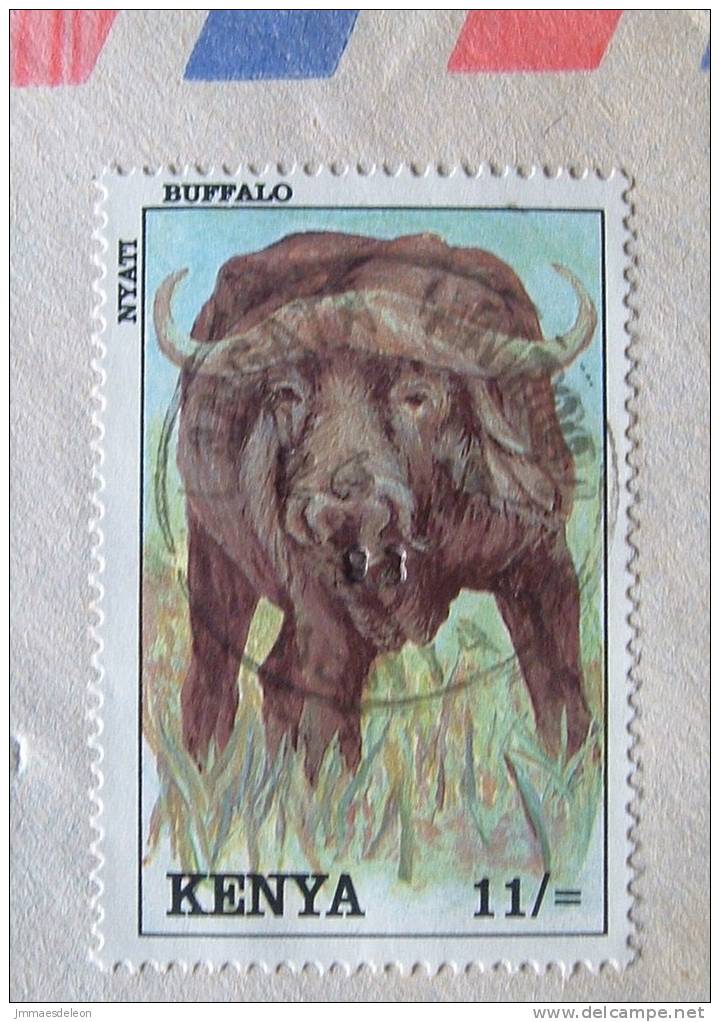 Kenya 1993 Cover To London England UK - Buffalo - Scott # 571 - Cat Value = 6.25 $ - Kenya (1963-...)