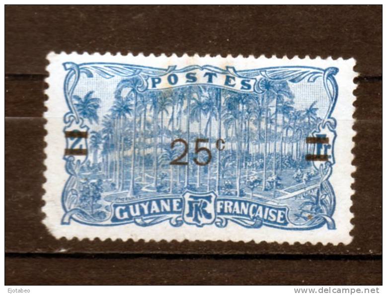 1  COLONIAS FRANCESAS -1924-Guyana Francesa-  Sobre Carga - Used Stamps