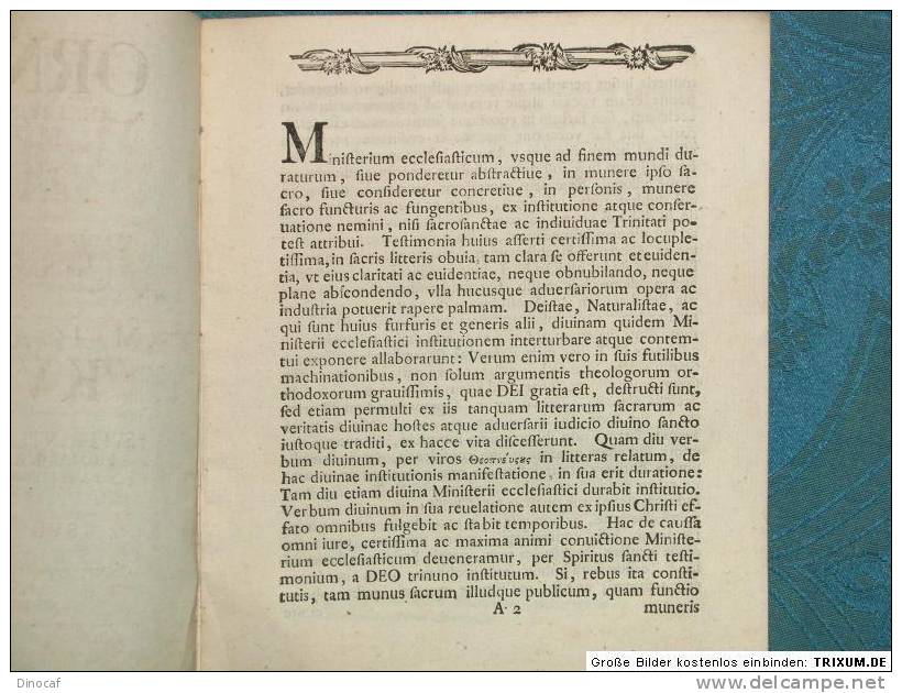 Ornamenta Verbi Divini Ministris Gloriam Nominis 1782 - Libros Antiguos Y De Colección